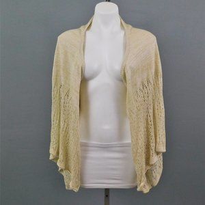 Metro 7 Women Cardigan Beige Gold M/L